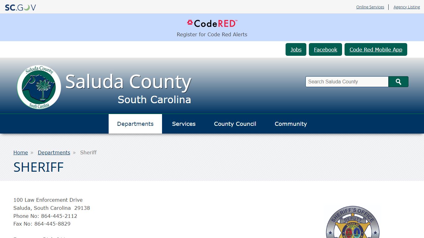 Sheriff | Saluda County